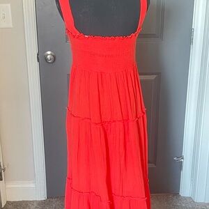 Umgee Strapped Orange Dress Size Large